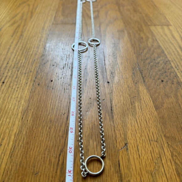 1970\'s Chain Belt Kalibre Super Long O Ring Necklace main image 6